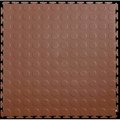 Lock-Tile Lock-TileÂ PVC Floor Tiles, , 19.5x19.5", Coin, Brown LK004